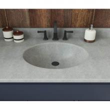 Swan VT02237.203 - VT1B2237 Ellipse 22 x 37 Single Bowl Vanity Top in Ash Gray