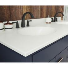 Swan VT022612B.018 - VT2B2261 Ellipse 22 x 61 Double Bowl Vanity Top in Bisque