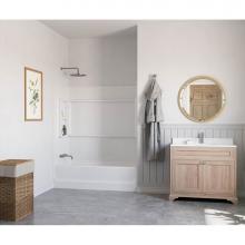 Swan BA03060.010 - BA-3060 30 x 60 x 60 Veritek Smooth Direct to Stud Tub Wall Kit in White