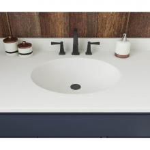 Swan VT02243.010 - VT1B2243 Ellipse 22 x 43 Single Bowl Vanity Top in White