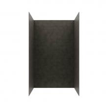 Swan MTMK843650.209 - MTMK84-3650 36 x 50 x 84 Swanstone® Metro Subway Tile Glue up Shower Wall Kit in Charcoal Gra