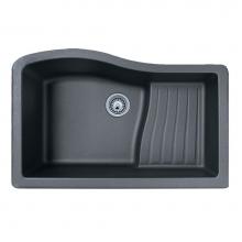 Swan QU03322AD.077 - QUAD-3322 22 x 33 Granite Undermount Ascend Bowl Sink in Nero