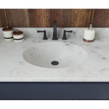 Swan VT02237.221 - VT1B2237 Ellipse 22 x 37 Single Bowl Vanity Top in Carrara