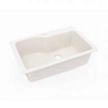 Swan KS03322SB.018 - KSSB-3322 22 x 33 Swanstone® Dual Mount Single Bowl Sink in Bisque