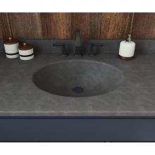 Swan VT02237.209 - VT1B2237 Ellipse 22 x 37 Single Bowl Vanity Top in Charcoal Gray