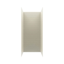 Swan MTMK843636.037 - MTMK84-3636 36 x 36 x 84 Swanstone® Metro Subway Tile Glue up Shower Wall Kit in Bone