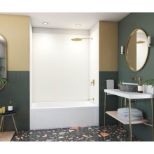 Swan SMMK723636.010 - SMMK72-3636 36 x 36 x 72 Swanstone® Smooth Glue up Bathtub and Shower Wall Kit in White