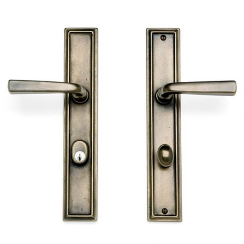 Keyed US cylinder sliding door set.