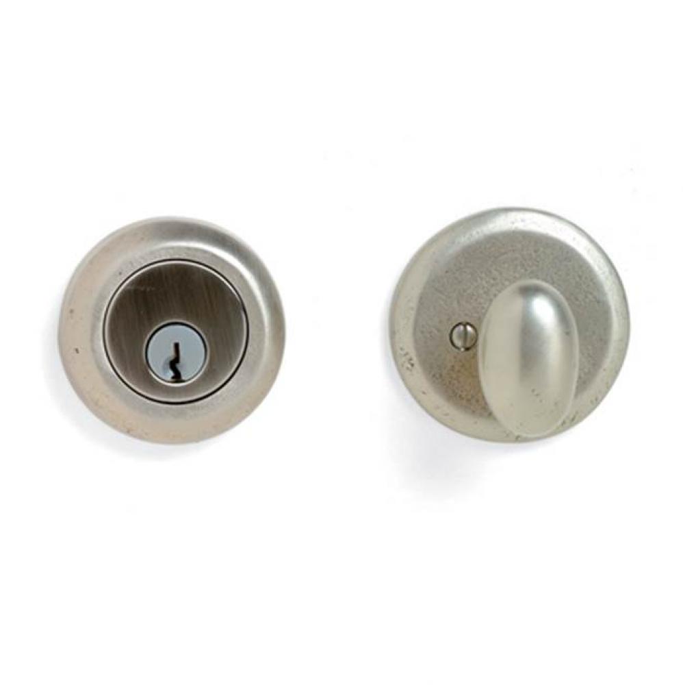 Single cylinder auxiliary deadbolt set. 1 5/8'' or 2 1/8'' bore. DB-504 (ext)