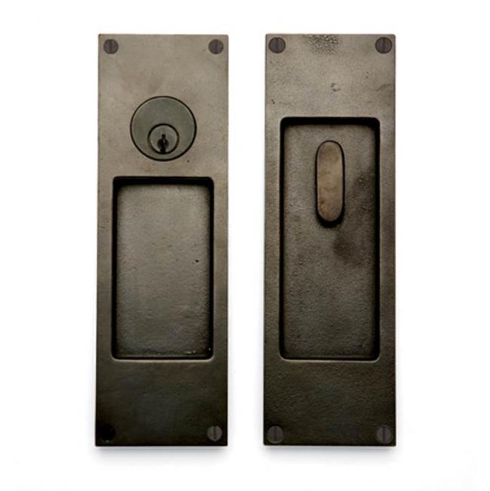 Patio function. Lever/knob x lever/knob deadbolt entry set. P-A602-5.5 (ext) EP-A602-5.5TPC (int)