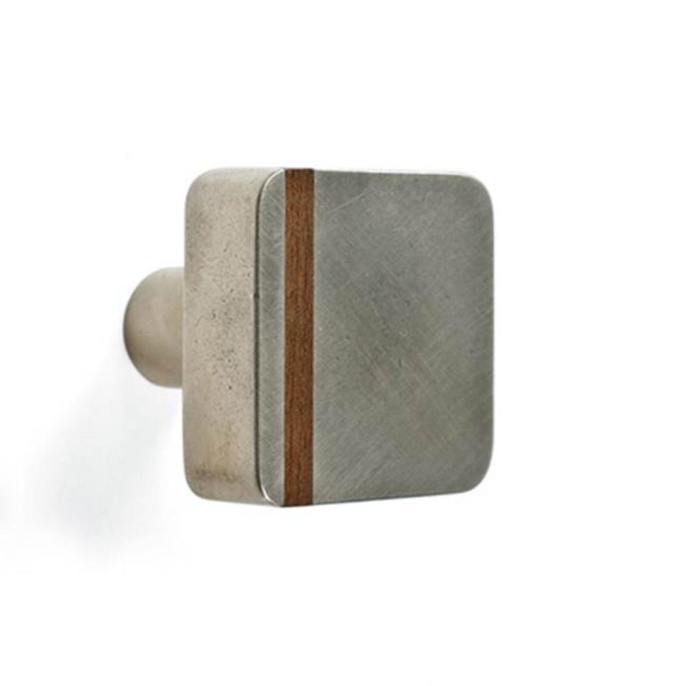 Square Flat Wood Inlay Knob