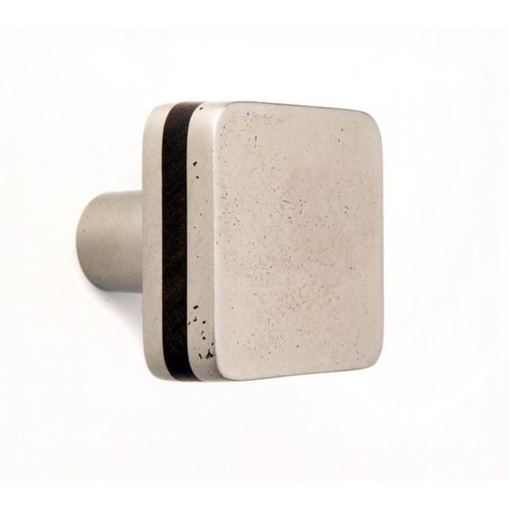 Square Flat Wood Inlay Knob