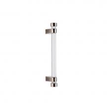 Sun Valley Bronze CK-ACR-DWL-CAP-10 - 10'' Acrylic dowel cabinet pull w/caps. 7 7/8'' center-to-center.