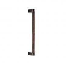 Sun Valley Bronze CK-WOAK-BSTN-DWL-CAP-10 - 10'' White oak w/black stain dowel cabinet pull w/caps. 7 7/8'' center-to-cent