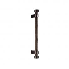 Sun Valley Bronze CK-WOAK-DWL-CAP-8 - 8'' White oak dowel cabinet pull w/caps. 6'' center-to-center.