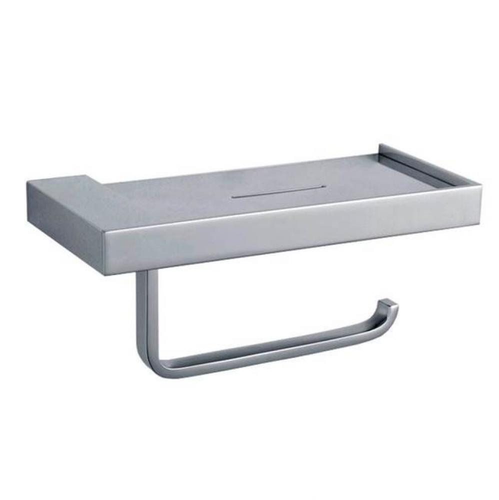 Paper Holder with Shelf - Polished