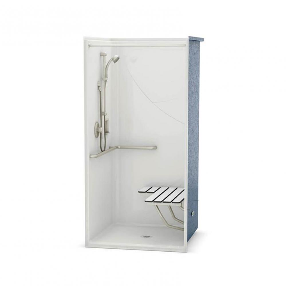 OPS-3636 Complete Accessibility Model 36 in. x 36 in. x 76.625 in. 1-piece Alcove Shower with Left