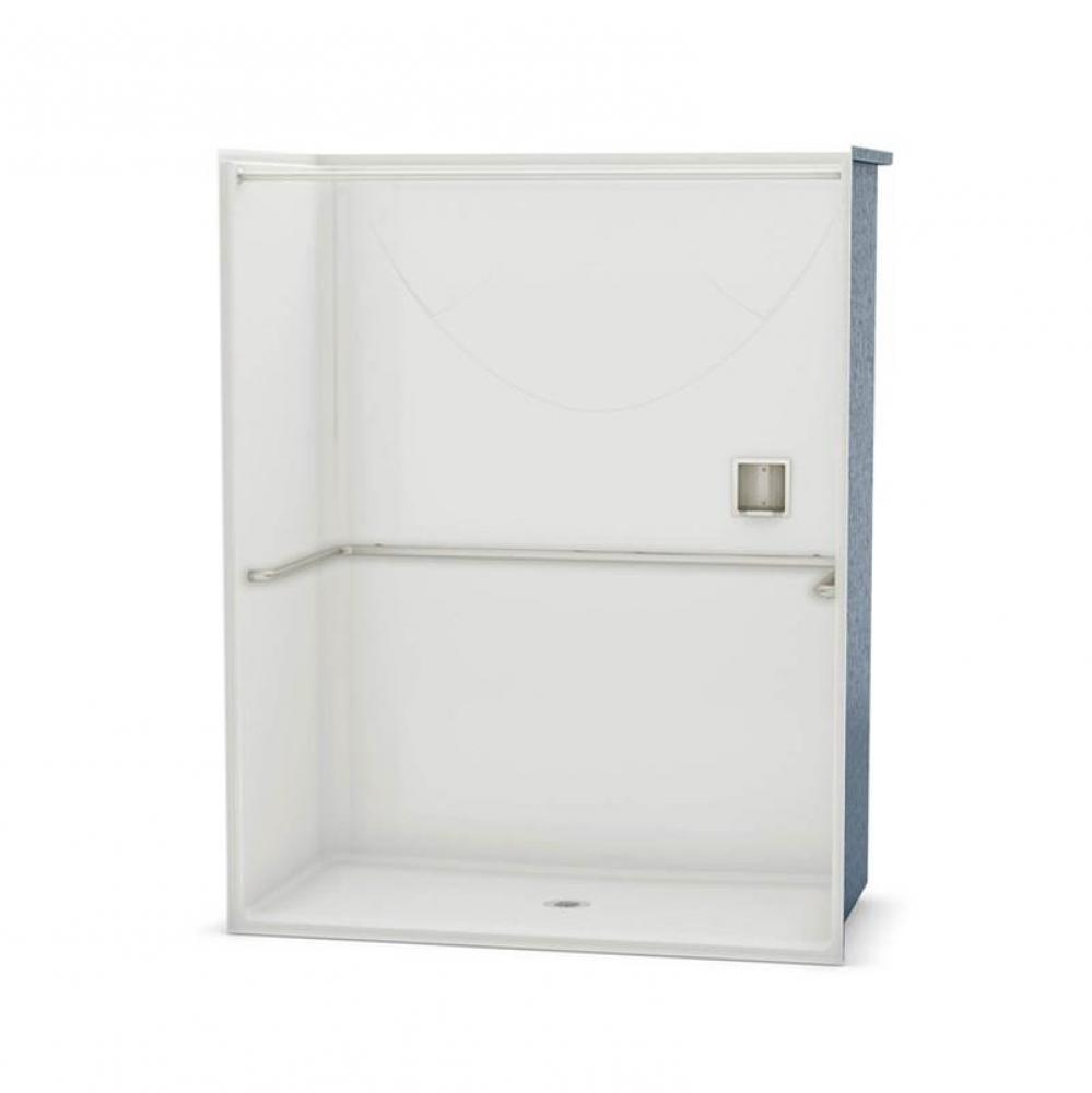 OPS-6030 with ADA Grab Bar 60 in. x 30.25 in. x 76.625 in. 1-piece Alcove Shower with No Seat, Cen