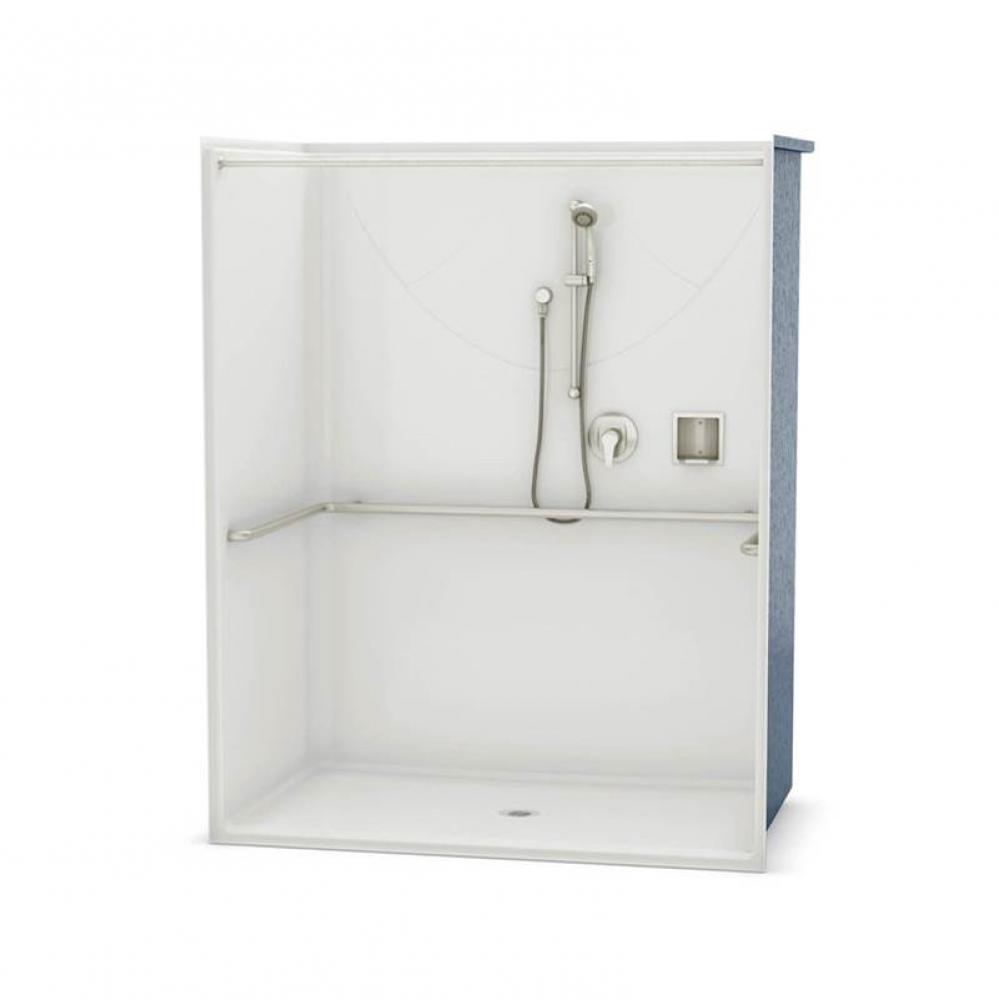 OPS-6036 ADA Compliant (without Seat) 60 in. x 36 in. x 76.625 in. 1-piece Alcove Shower with No S