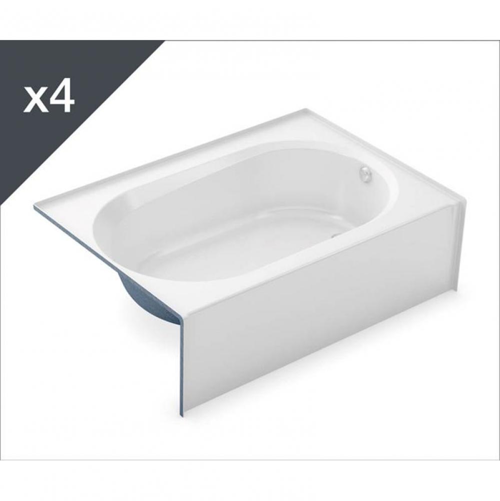 TO-4260 - Job pack of 4 Alcove Bathtubs with Left Drain in Biscuit