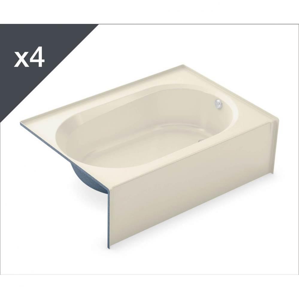 TO-4260 AFR AcrylX Alcove Right-Hand Drain Bath in Bone