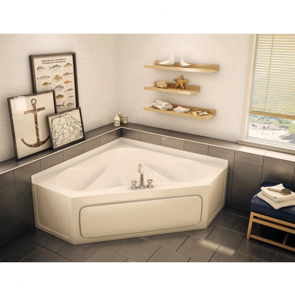 GT-6060AP 59 in. x 59 in. Corner Corner Bathtub with Center Drain in Bone