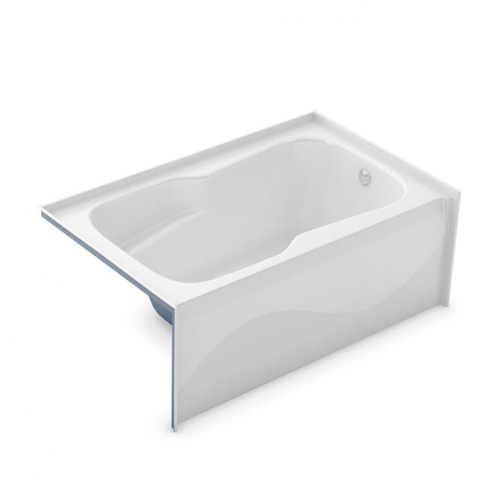 SBA-3660 60 in. x 36.5 in. Rectangular Alcove Bathtub with Right Drain in White