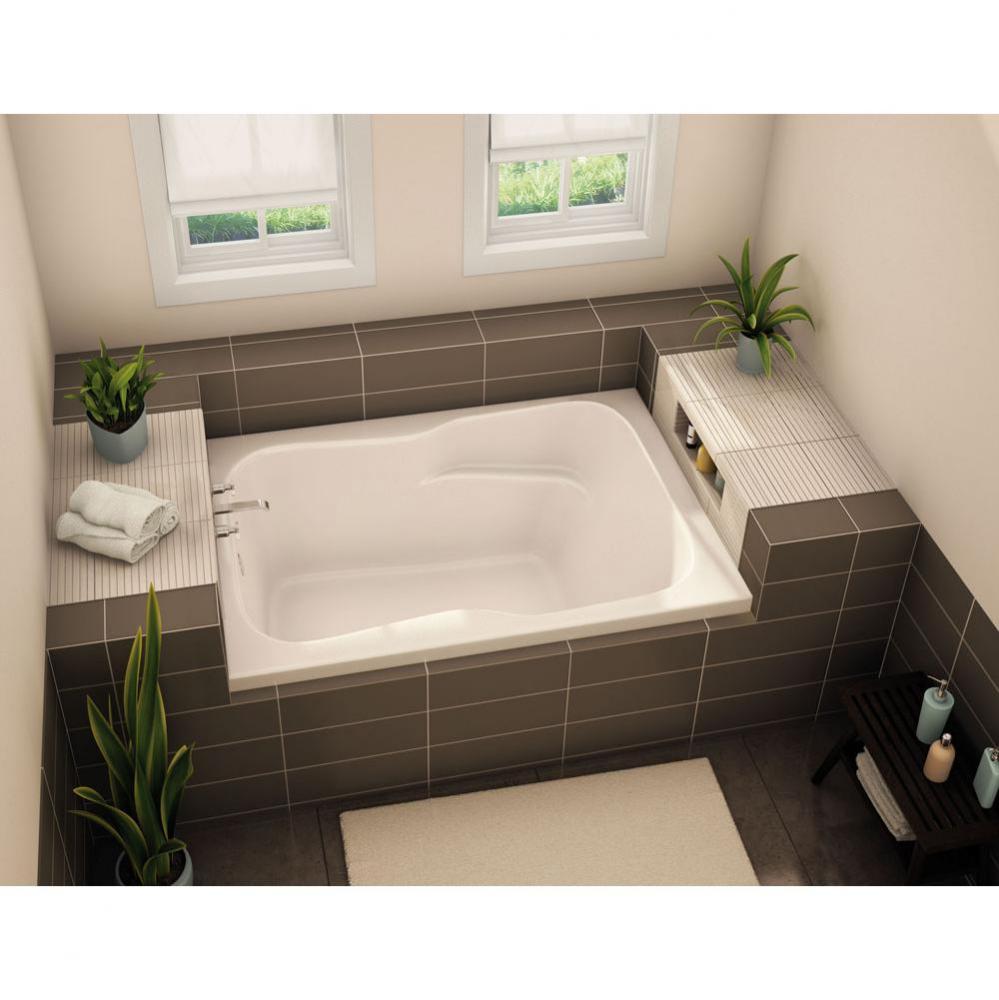 SBF-3260 60 in. x 32 in. Rectangular Alcove Bathtub with Right Drain in Bone