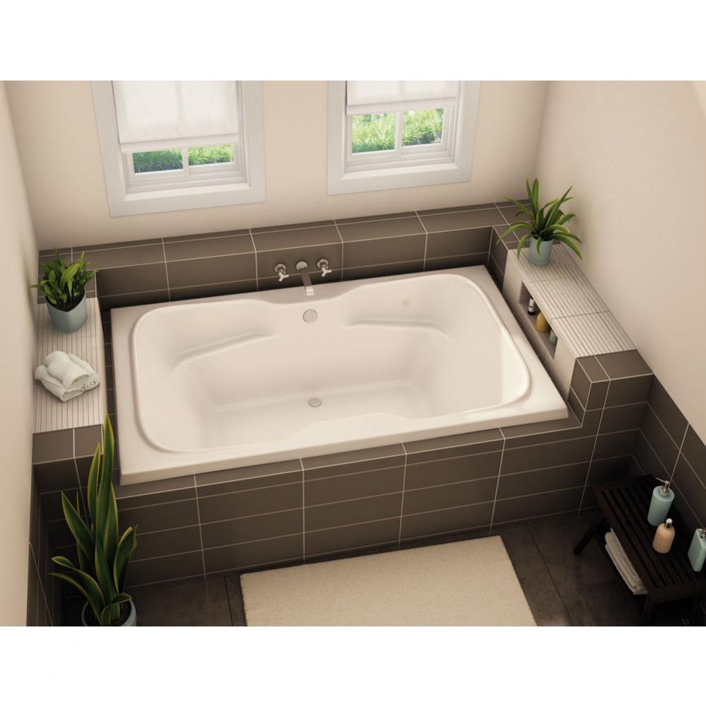 SBHG-4272 72 in. x 42 in. Rectangular Drop-in Bathtub with Center Drain in White