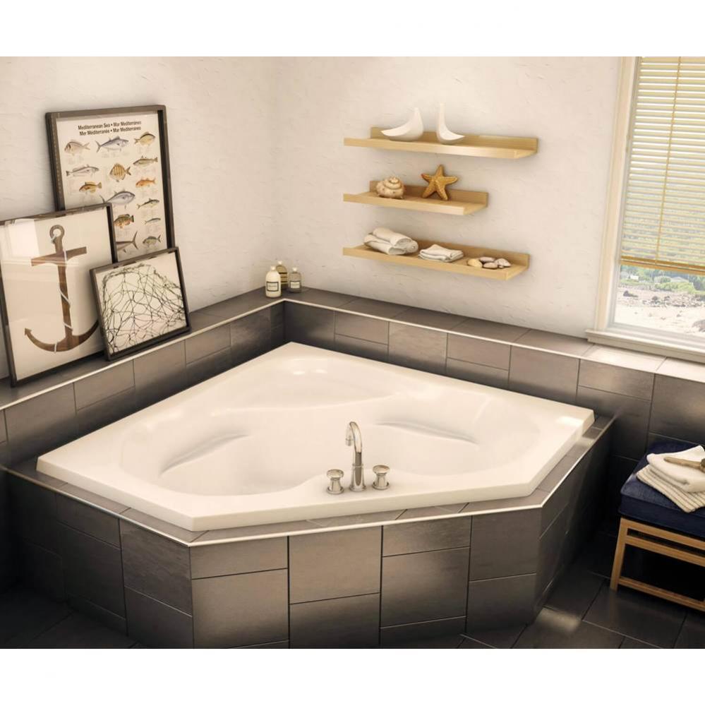 CT-6060 AcrylX Corner Center Drain Bodywrap Bath in White