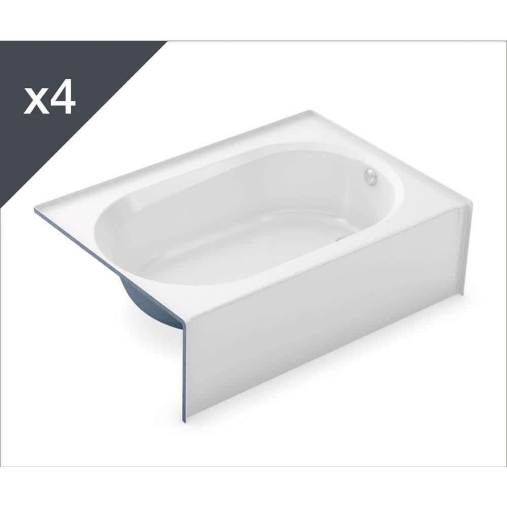 TO-4260 AFR AcrylX Alcove Left-Hand Drain Bath in White