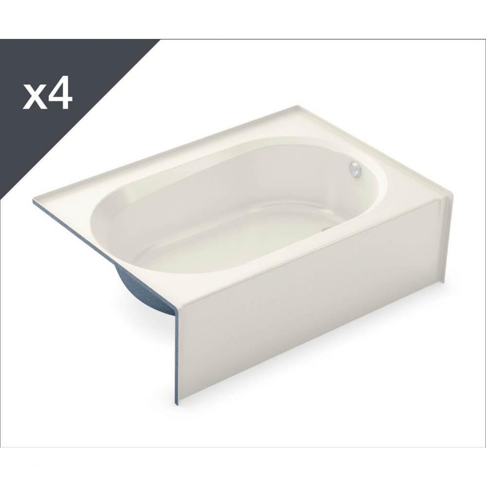 TO-4260 AcrylX Alcove Right-Hand Drain Bath in Biscuit