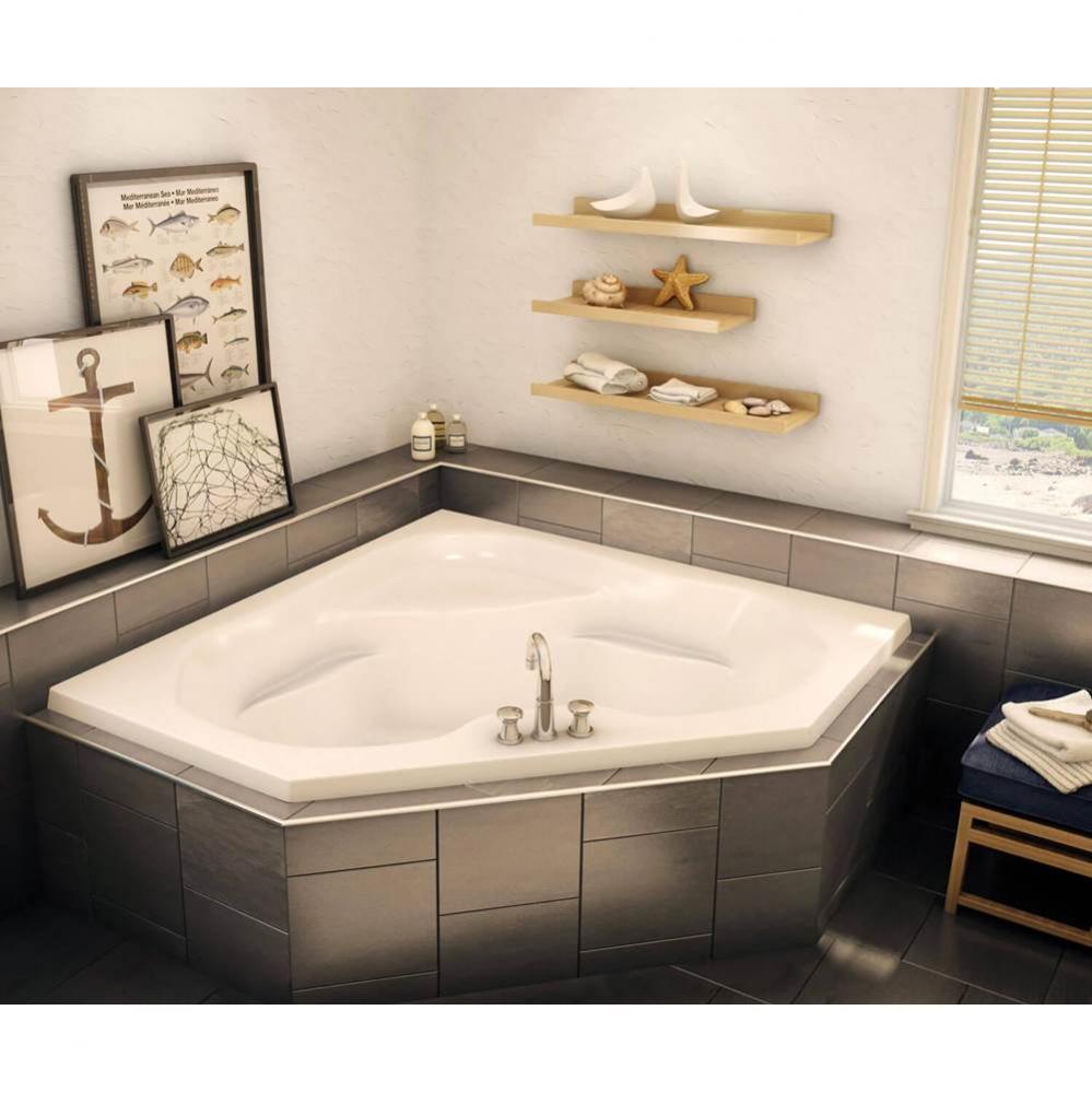 CTF-6060 AcrylX Corner Center Drain Bodywrap Bath in White