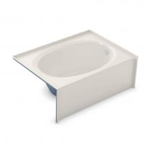 Aker 141081-058-007-001 - OVA-4260 AcrylX Alcove Left-Hand Drain Homestead Bath in Biscuit