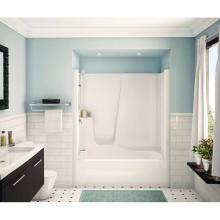 Aker 141004-058-002-002 - GB-60 AcrylX Alcove Right-Hand Drain One-Piece Homestead Tub Shower in White