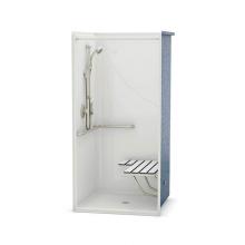 Aker 141277-L-000-002 - OPS-3636 Complete Accessibility Model 36 in. x 36 in. x 76.625 in. 1-piece Alcove Shower with Left