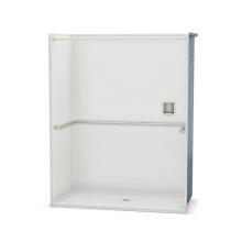 Aker 141289-000-002 - OPS-6030 with ADA Grab Bar 60 in. x 30.25 in. x 76.625 in. 1-piece Alcove Shower with No Seat, Cen