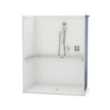 Aker 141341-L-000-007 - OPS-6036-RS ADA Compliant (without Seat) 60 in. x 36 in. x 76.625 in. 1-piece Alcove Shower with