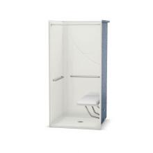 Aker 141366-L-000-002 - OPS-3636 with MASS Grab Bar and Seat 36 in. x 36 in. x 76.625 in. 1-piece Alcove Shower with Left-