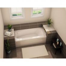 Aker 142014-L-058-004 - TOF-3260 59.75 in. x 32 in. Rectangular Alcove Bathtub with Left Drain in Bone