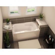 Aker 141079-R-057-004 - SBA-3260 60 in. x 32.5 in. Rectangular Alcove Bathtub with Right Drain in Bone