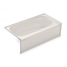 Aker 142009-058-007-584 - TOF-3060 AFR AcrylX Alcove Left-Hand Drain Homestead Bath in Biscuit