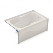 Aker 141080-AFR/R-057-007 - SBA-3660 AFR AcrylX Alcove Right-Hand Drain Bodywrap Bath in Biscuit