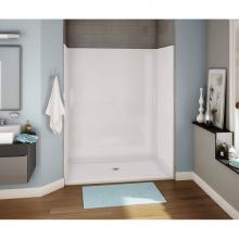 Aker 141301-000-002-000 - OPS-6034G AcrylX Alcove Center Drain One-Piece Shower in White