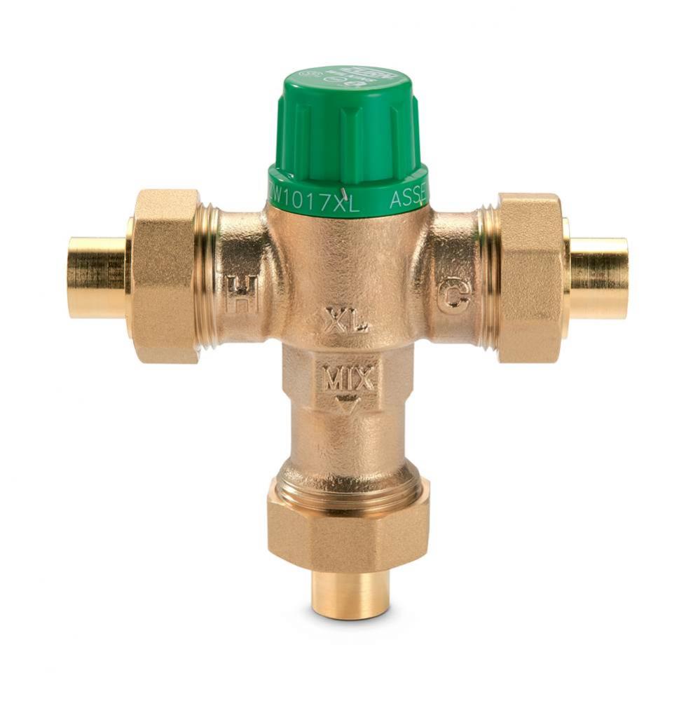 1/2'' ZW1017XL AquaGard® Thermostatic Mixing Valve with female cop/ sweat connectio