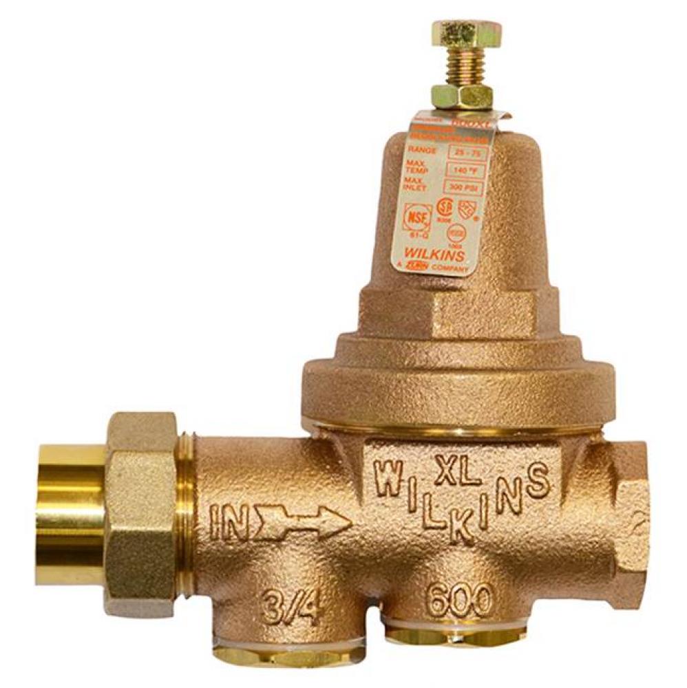 2'' 600XL Pressure Reducing Valve with a spring range from 75 psi to 125 psi, factory se