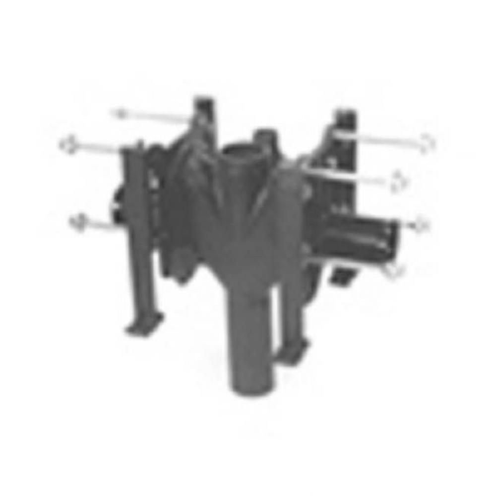 No-Hub Adj Vertical Double Siphon Jet Water Closet-12'' CI Cplg-4'' Side Inlet