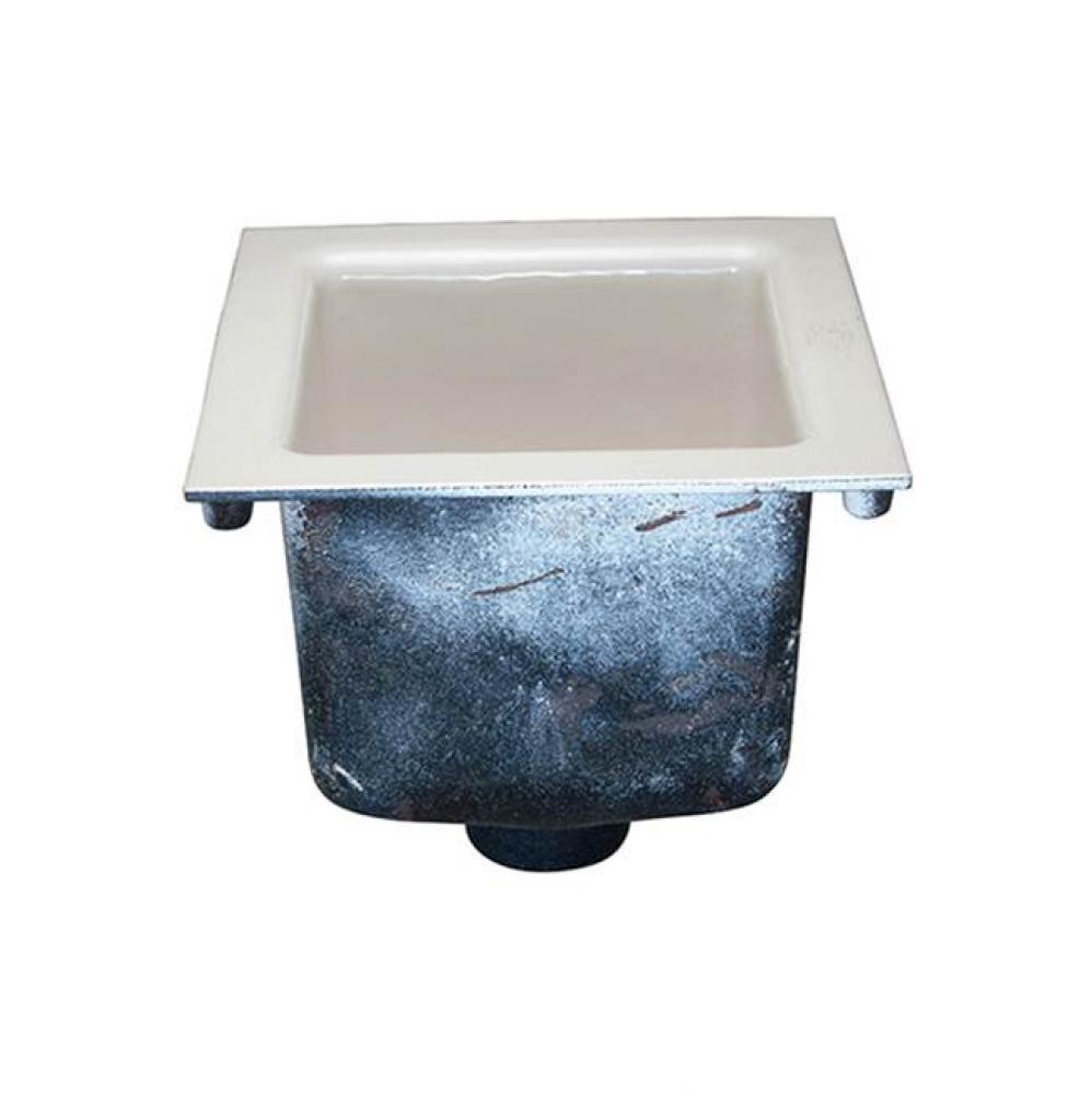 12''Sq X 8'' CI A.R.E. Floor Sink w/ Full Grate-Anchor Flange