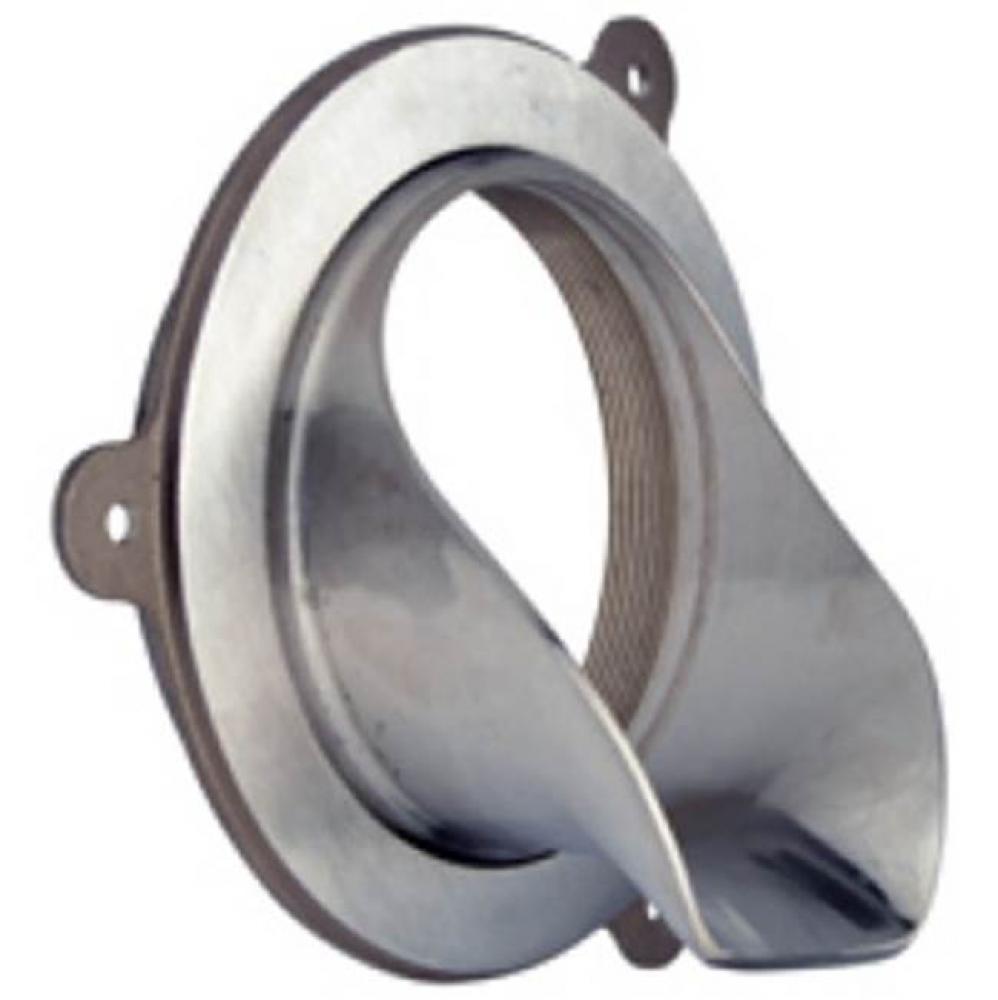 Polished Nickel Bronze Downspout w/8'' PVC Connection