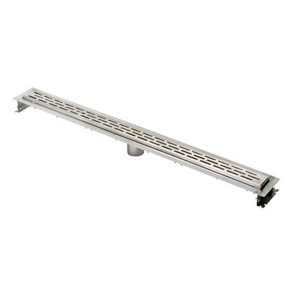 ZR880-12-BW ORB 304SS SHOWER DRAIN W/ BASKET WEAVE GRATE - 1 OUTLET